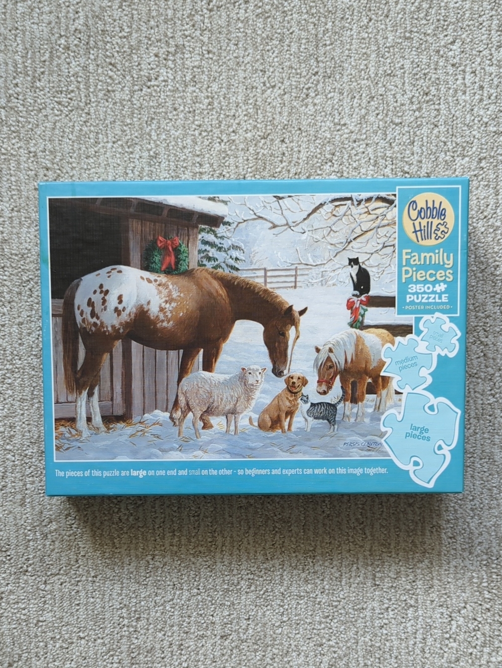 Cobble Hill Puzzle Family Pieces "Winter Friends" 350-Piece Jigsaw Puzzle
